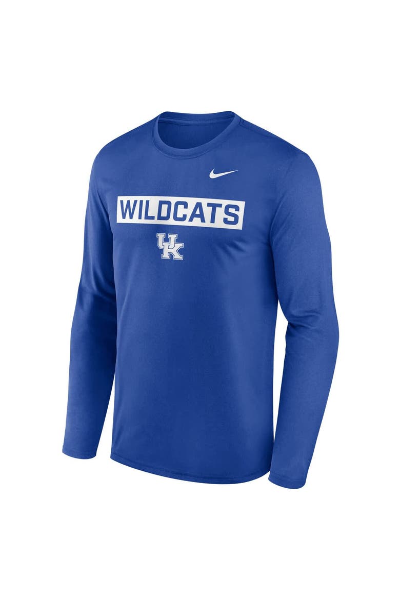 Men's Nike Royal Kentucky Wildcats Primetime Campus 2-Hit Legend Dri-FIT Long Sleeve T-Shirt, Alternate, color, Royal