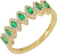 Bony Levy El Mar Marquise Emerald & Diamond Ring
