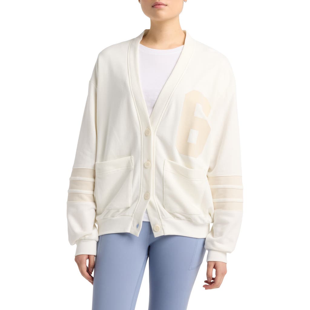 Shop New Balance Coastal Fleece Oversize Cotton Blend Cardigan