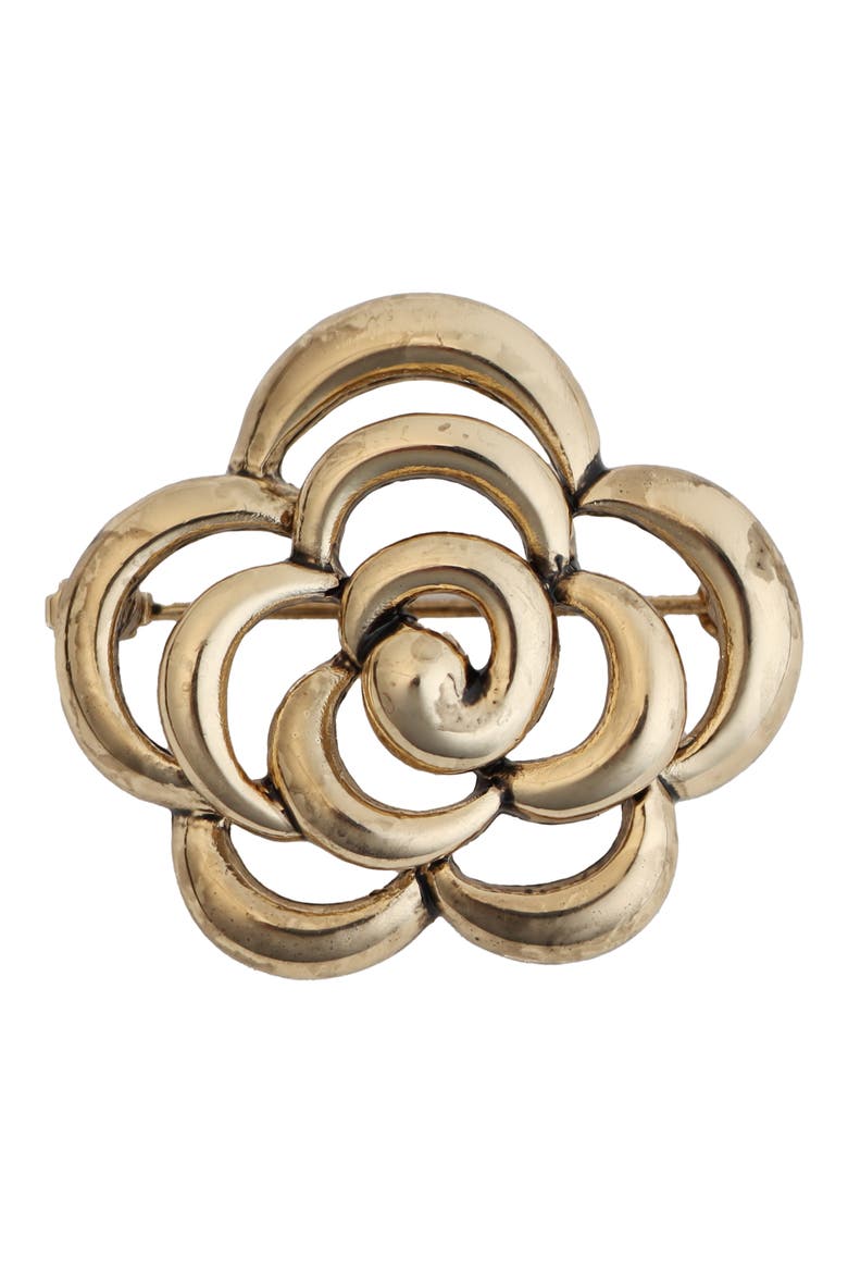 Flower Brooch, Main, color, GOLD