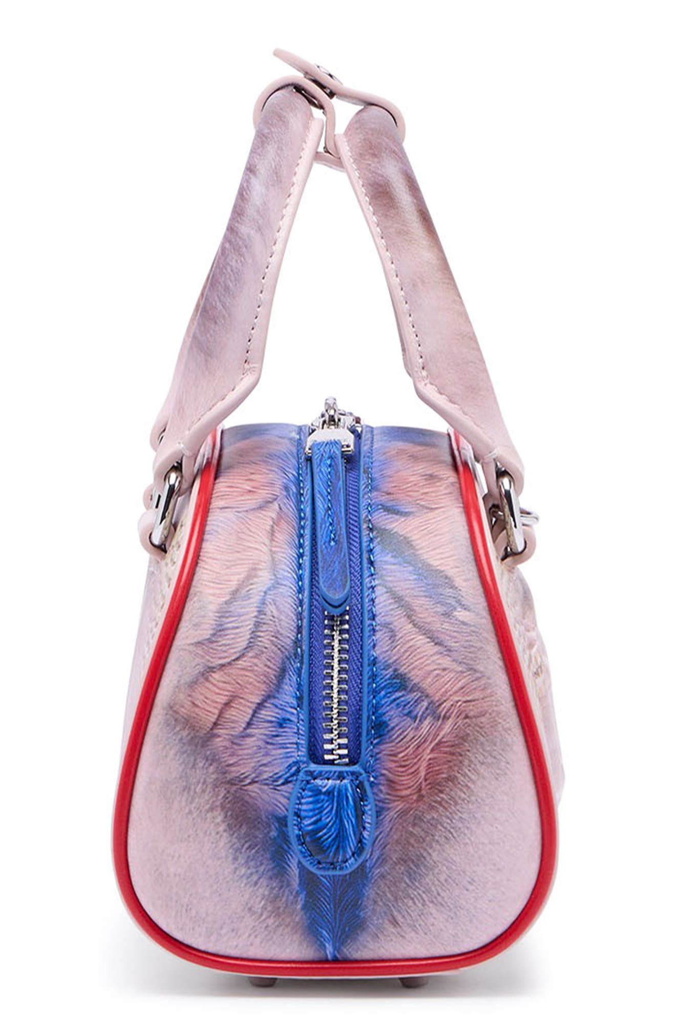 DIESEL<sup>®</sup> Mini 1DR Dome Faux Leather Bowling Bag, Alternate, color, Pink