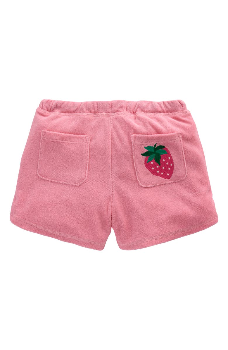 Mini Boden Kids' Fruit Embroidered Terry Cloth Shorts, Alternate, color, 