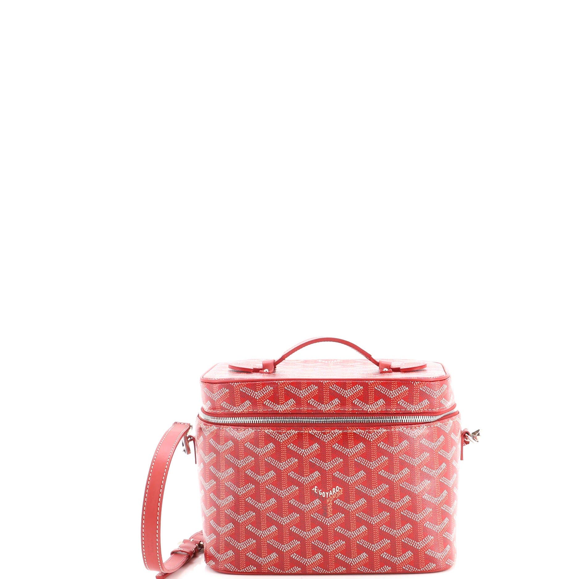 Muse Vanity Case Coated Canvas Mini, Main, color, Red