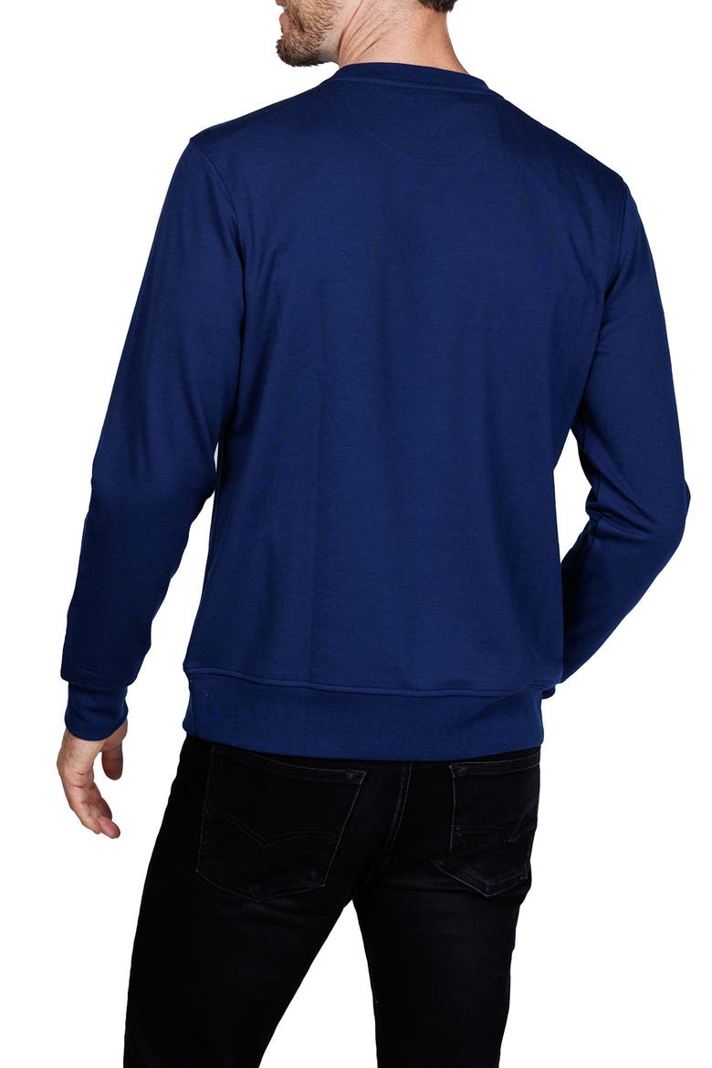 Fleece Crewneck Sweater, Alternate, color, NAVY