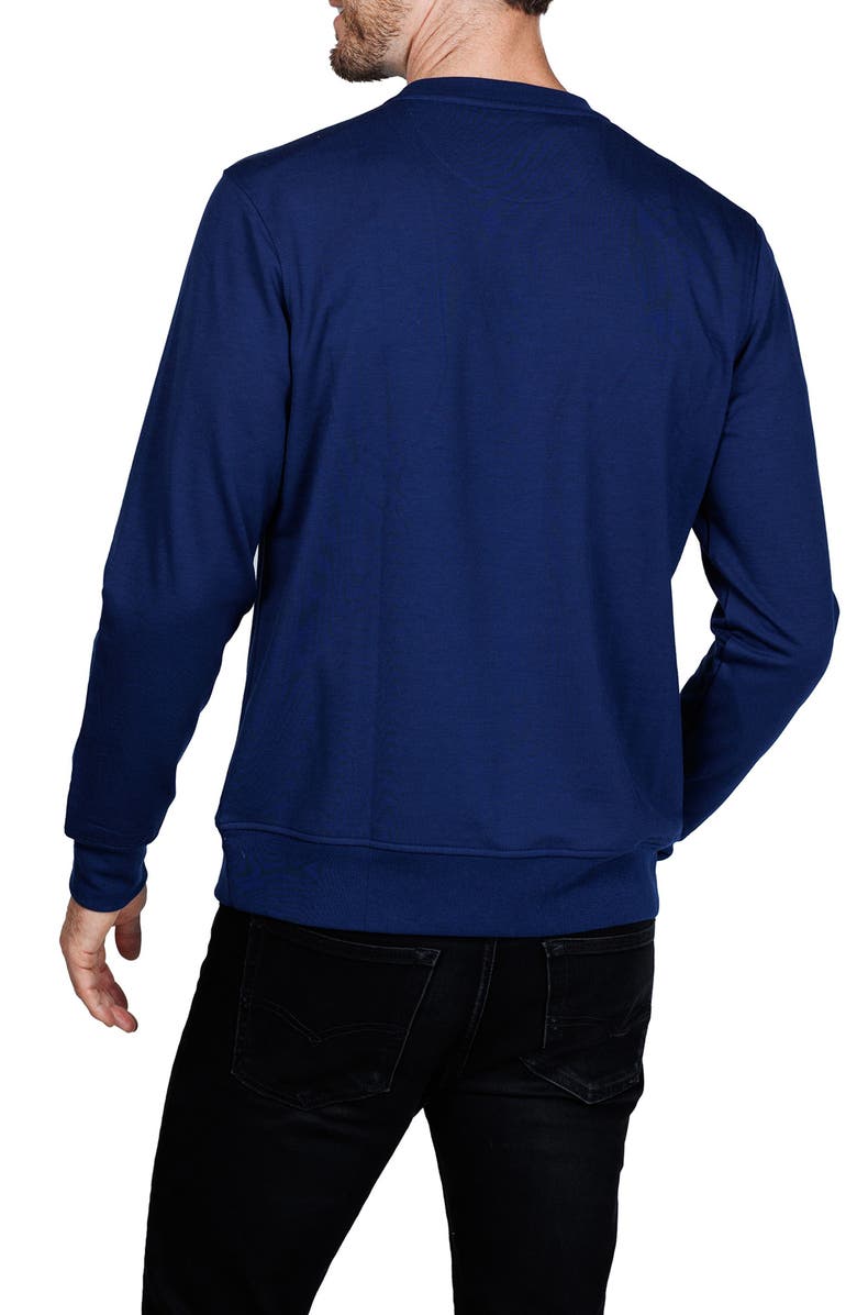 TailorByrd Fleece Crewneck Sweater, Alternate, color, Navy
