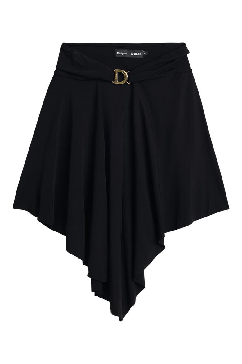 Asymmetric Skirt, Alternate, color, BLACK