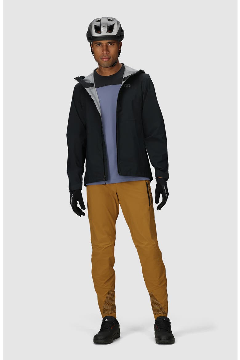 Freewheel Stretch Rain Jacket, Alternate, color, BLACK
