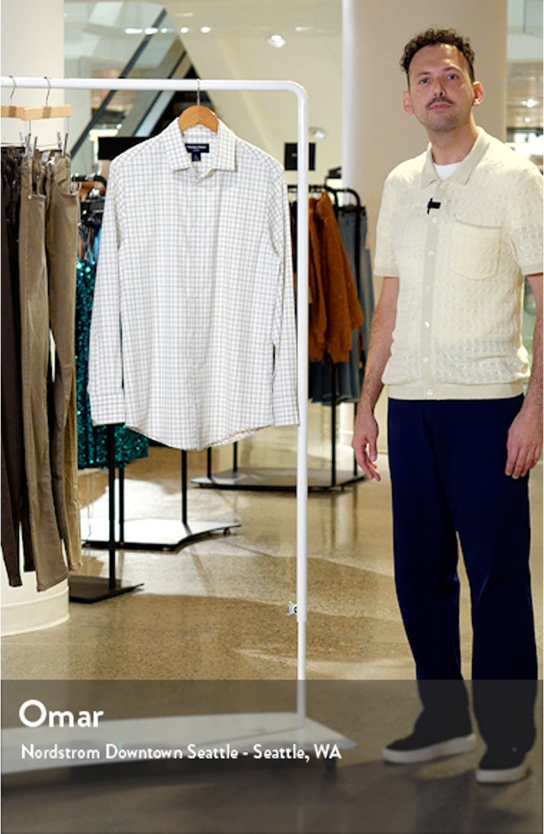 Leeward Trim Fit Check Performance Button-Up Shirt, sales video thumbnail