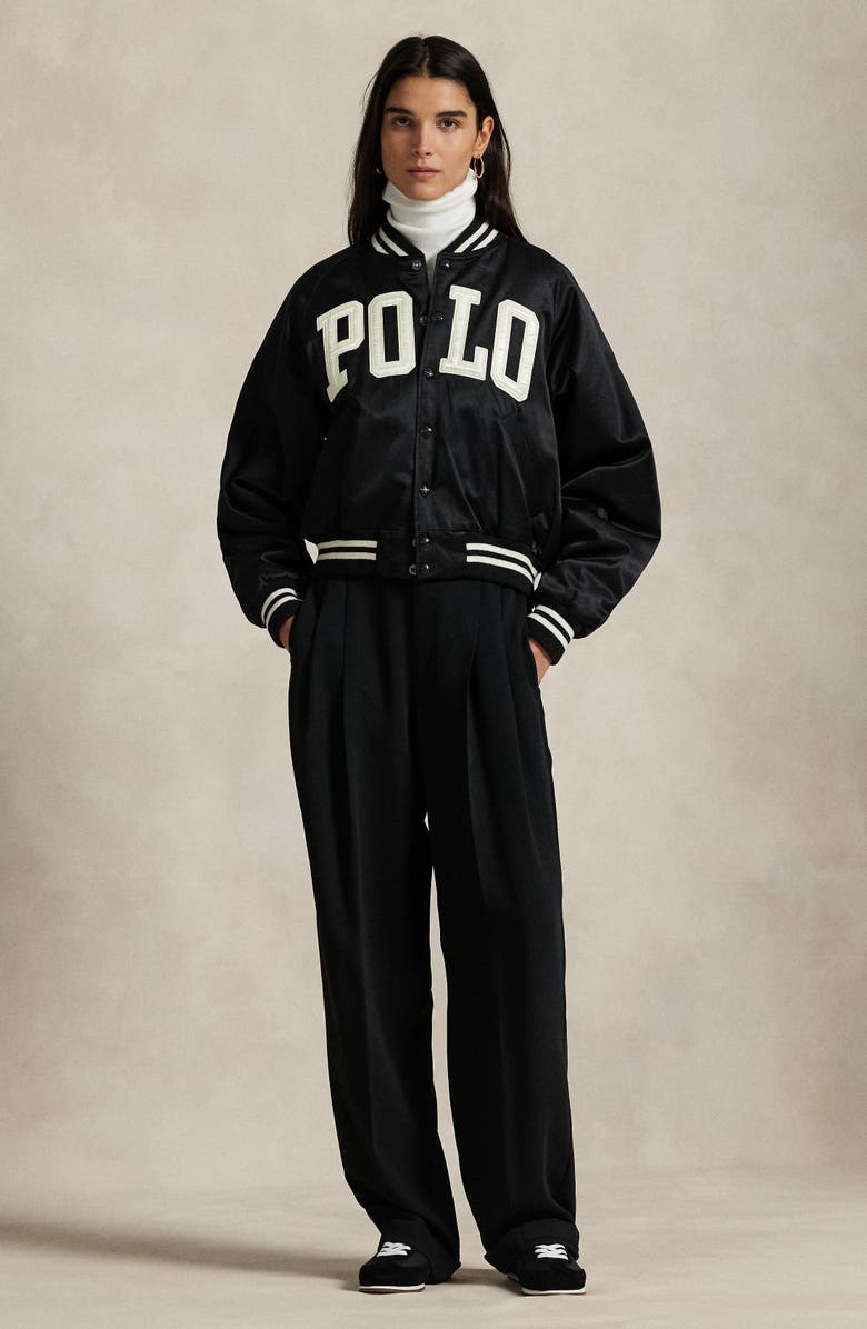 Logo Satin Bomber Jacket