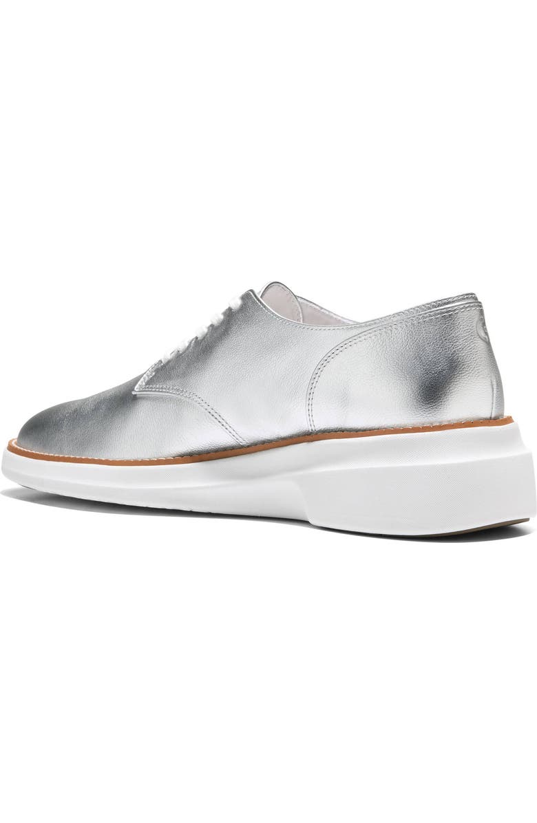 Cole Haan <p>Grand Shadowlite Leather Oxford (Women)</p>, Alternate, color, Silver Metallic Leather