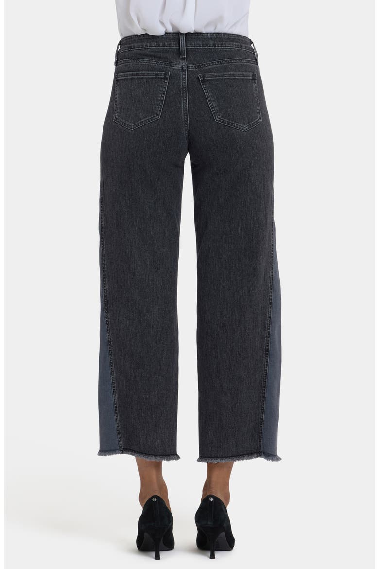 Teresa Two-Tone Frayed Hem Wide Leg Jeans, Alternate, color, STREET SHADE