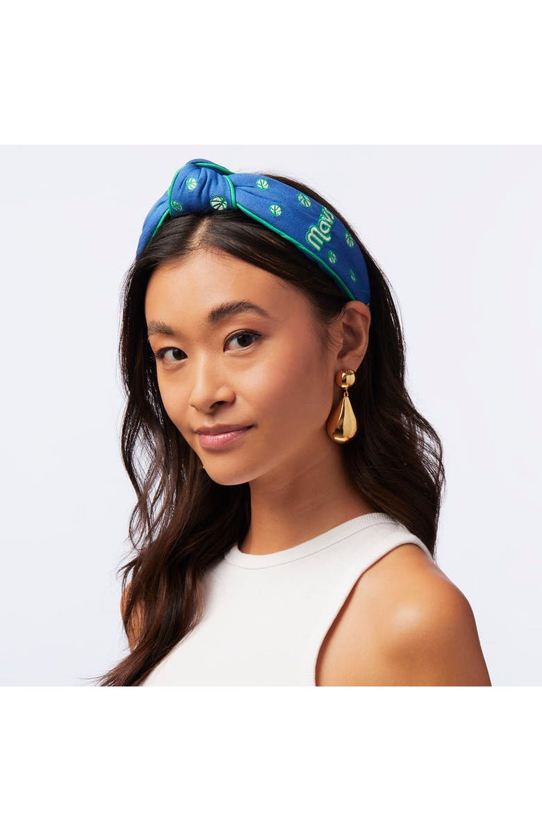 Lele Sadoughi NBA Dallas Mavericks Embroidered Headband, Alternate, color, 