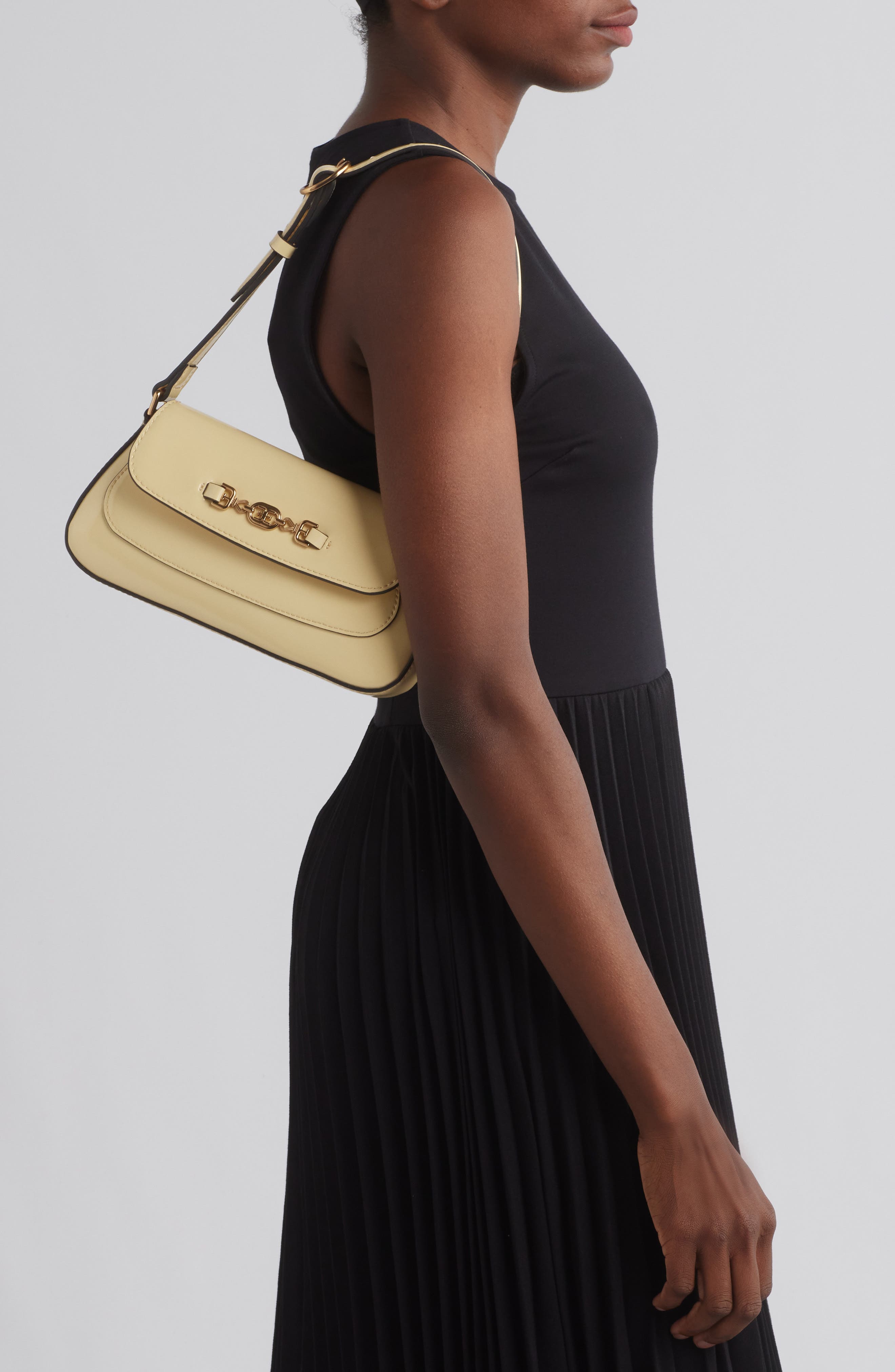 Small Loraine Shoulder Bag, Alternate, color, BUTTER