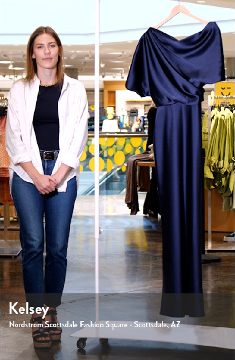 One-Shoulder Fluid Satin Gown, sales video thumbnail