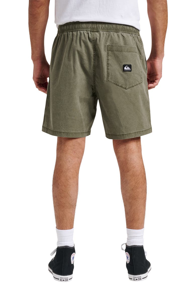 Taxer Stretch Cotton Drawstring Shorts, Alternate, color, GRAPE LEAF