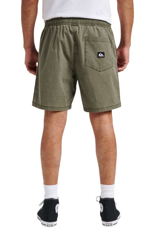Quiksilver Taxer Stretch Drawstring Shorts In Green