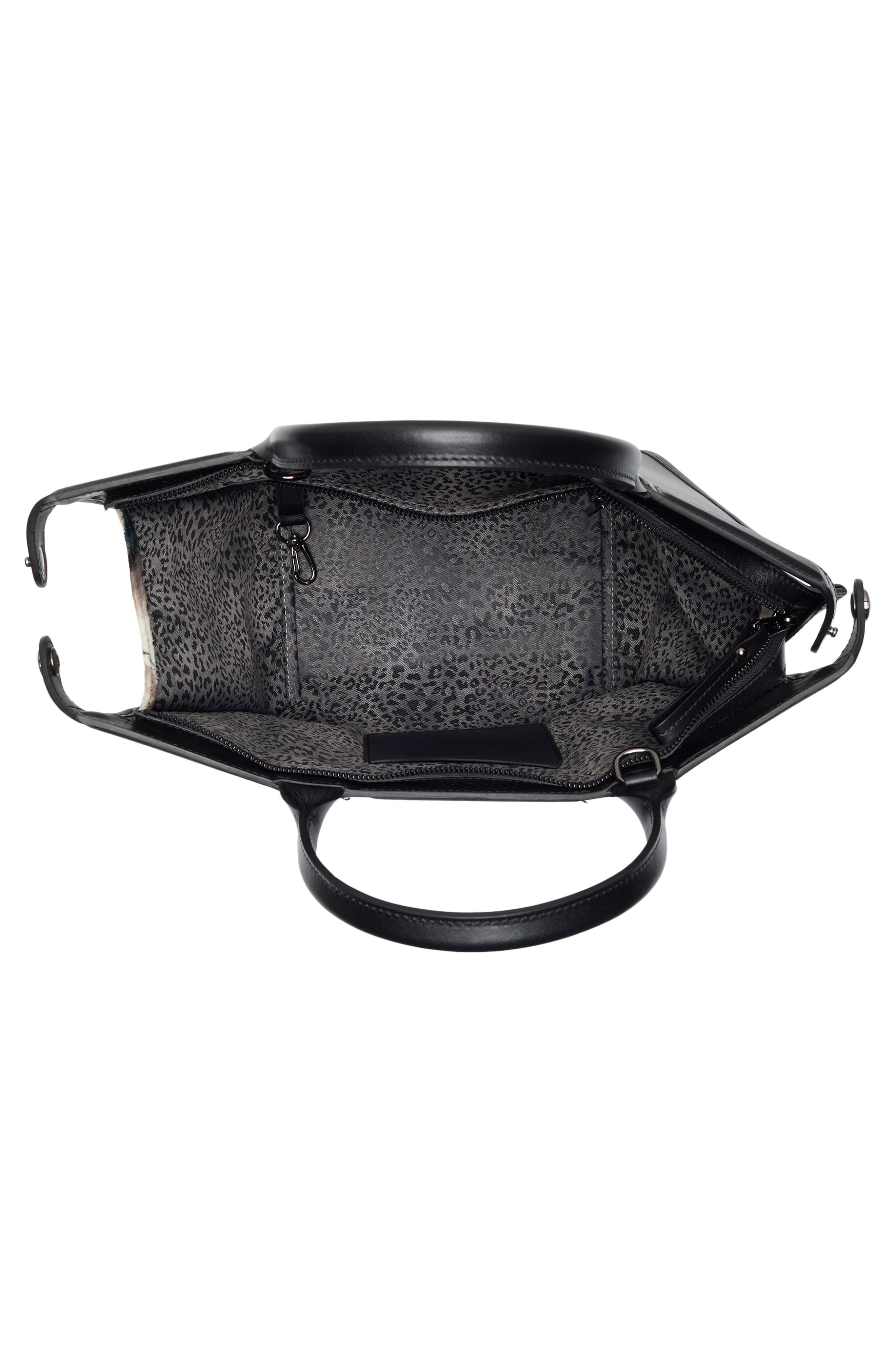 Longchamp Le Pliage Genuine Calf Hair Small Handbag, Alternate, color, Grey