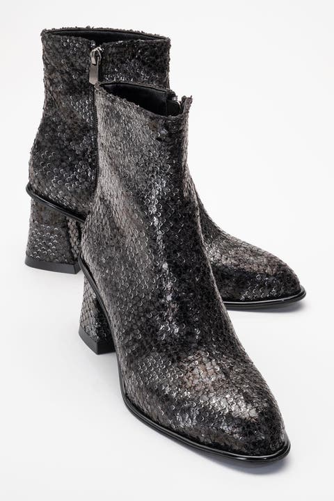 Nina Snakeskin Bootie