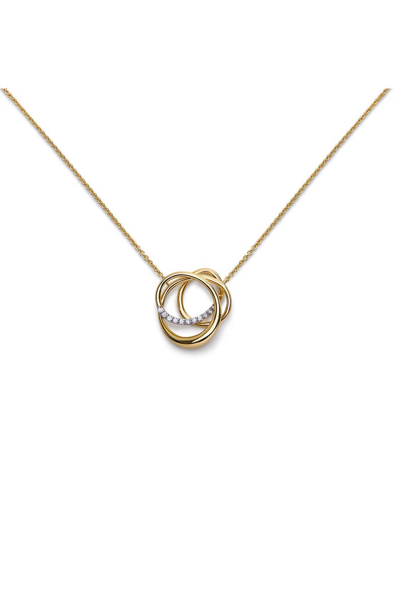 Monica Vinader Nura Wrap Lab Grown Diamond Pendant Necklace, Main, color, 18K Gold Vermeil / Diamond