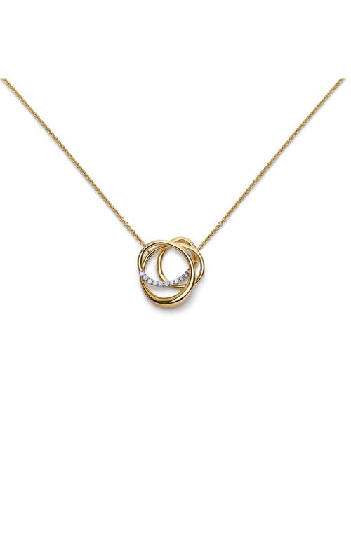Monica Vinader Nura Wrap Lab Grown Diamond Pendant Necklace In Metallic