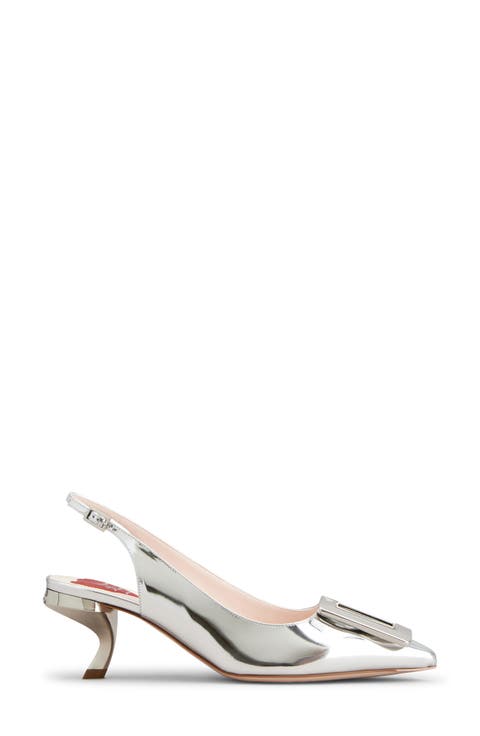 Virgule Pointed Toe Slingback Pump (Women)