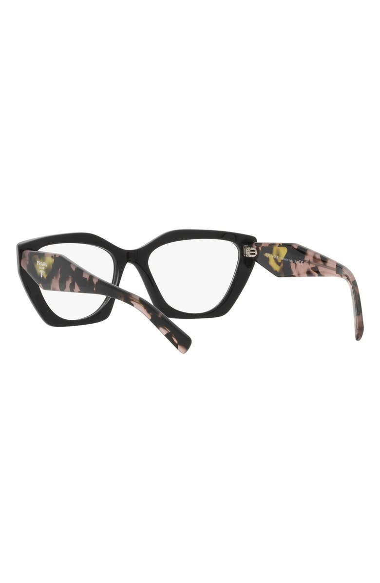 Prada 54mm Cat Eye Optical Glasses, Alternate, color, Black