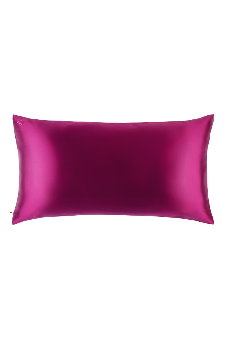 Pure Silk King Pillowcase, Alternate, color, ULTRA VIOLET