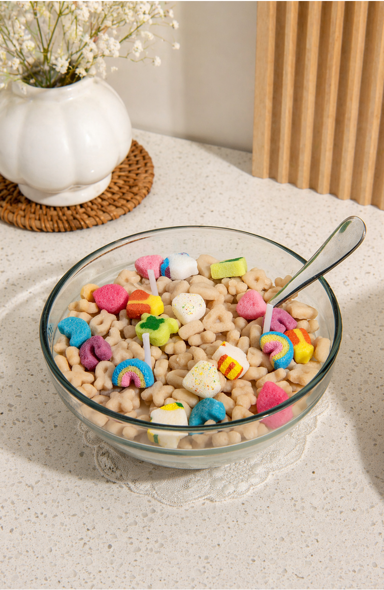 Southlake gifts Lucky Charms Cereal Candle 2.0, Alternate, color, Off-White / Multicolor