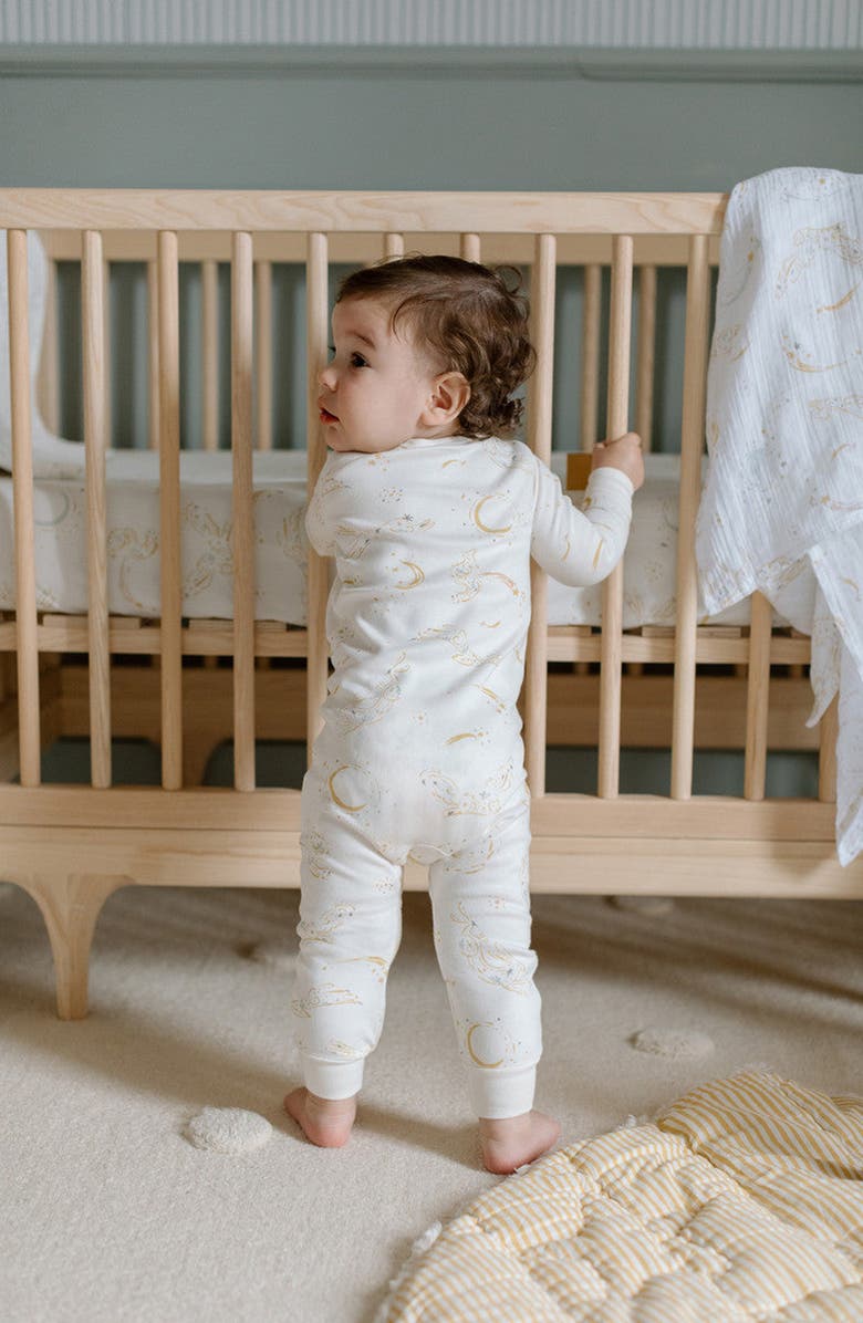 Pehr Hatchlings Zip Fitted One-Piece Organic Cotton Pajamas, Alternate, color,