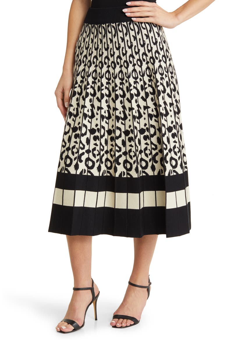 Mija Jacquard Skirt, Main, color, BLACK