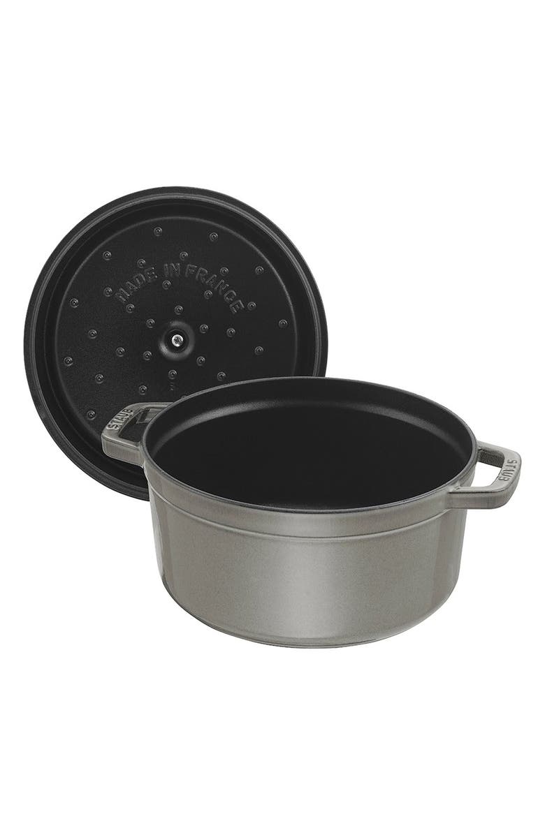 Staub 7-Quart Enameled Cast Iron Dutch Oven, Alternate, color, Graphite Grey