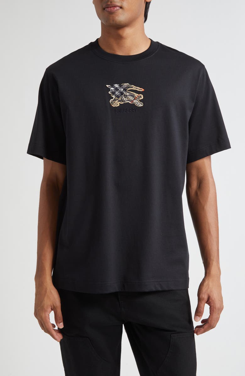 Burberry Seth EKD Cotton Jersey T-Shirt, Main, color, Black