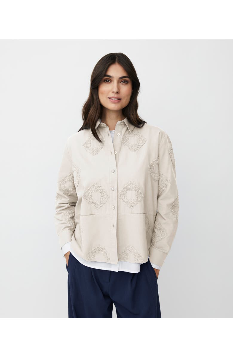 Masai Copenhagen 100% Cotton Long Sleeve Collared Shirt, Main, color, Jet Stream