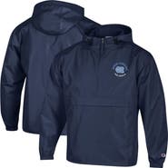 Champion Men's Champion Navy North Carolina Tar Heels Packable Hooded Windbreaker Half-Zip Jacket