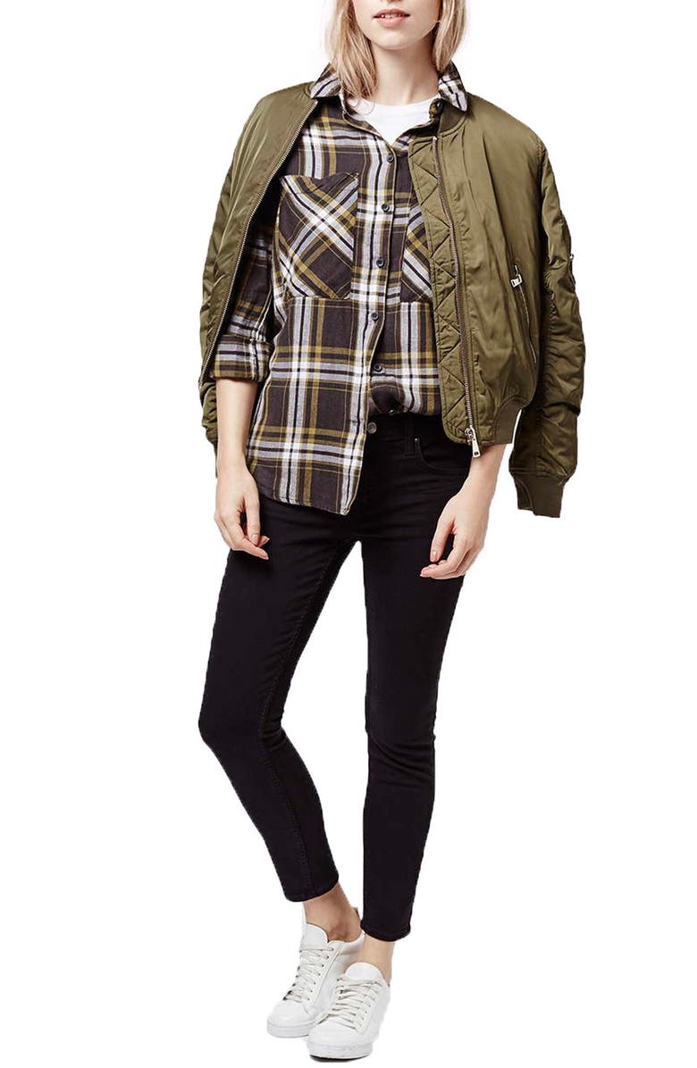 Topshop , Alternate, color, Olive