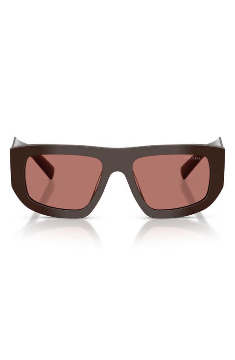 53mm Irregular Shield Sunglasses
