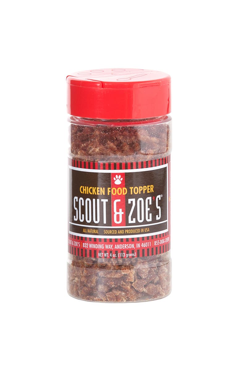 Scout & Zoe's Pet Food Topper, Chicken, 4oz Bottle, Dogs & Cats, Grain Free, Main, color, Multicolored