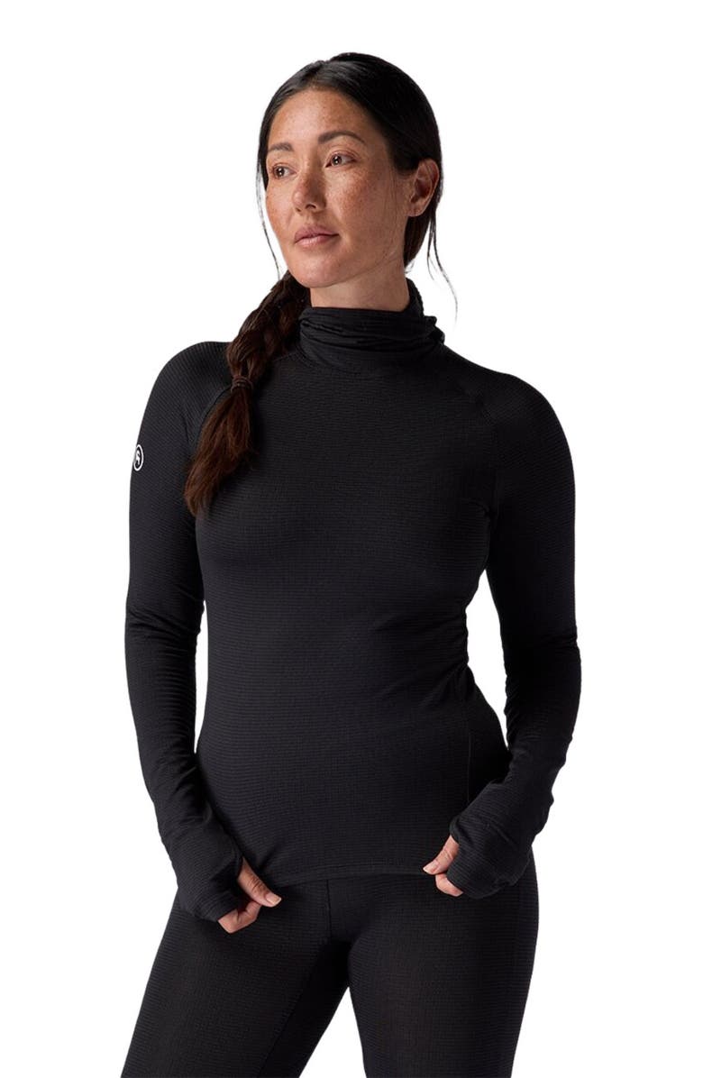 Backcountry Pines Micrrid Ultra-Lt Baselayer Balaclava Top - Women's, Alternate, color, Black