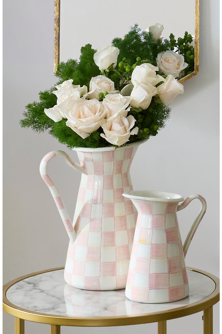 Rosy Check Large Enameled Steel Practical Pitcher, Alternate, color, ROSY