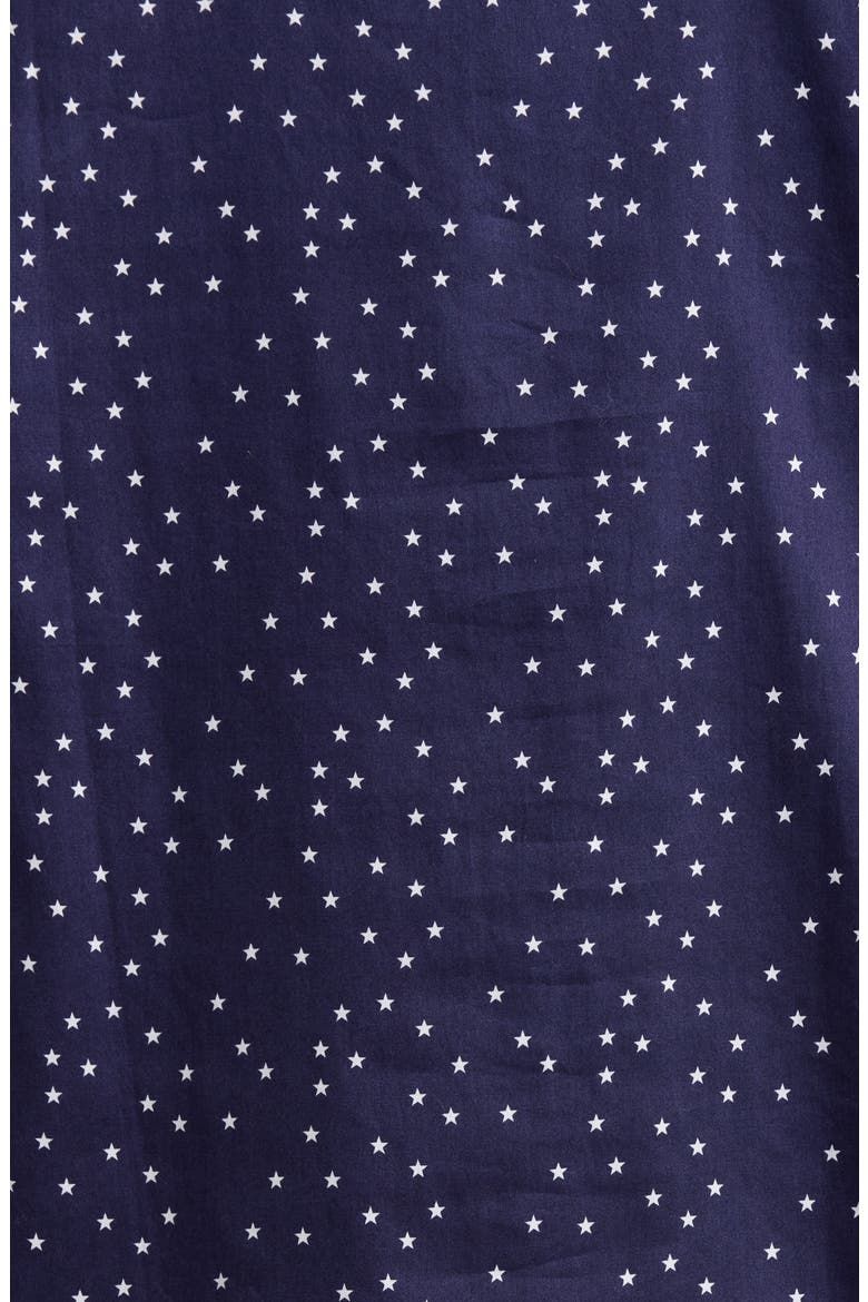Stars Print Cotton Sateen Pajamas, Alternate, color, NAVY