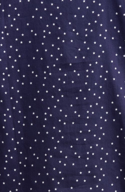 Papinelle Stars Print Cotton Sateen Pajamas In Purple