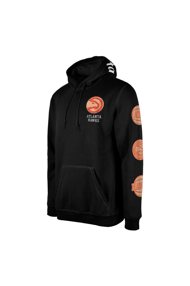 Men's New Era Black Atlanta Hawks 2022/23 City Edition Elite Pack Pullover Hoodie, Alternate, color, Black