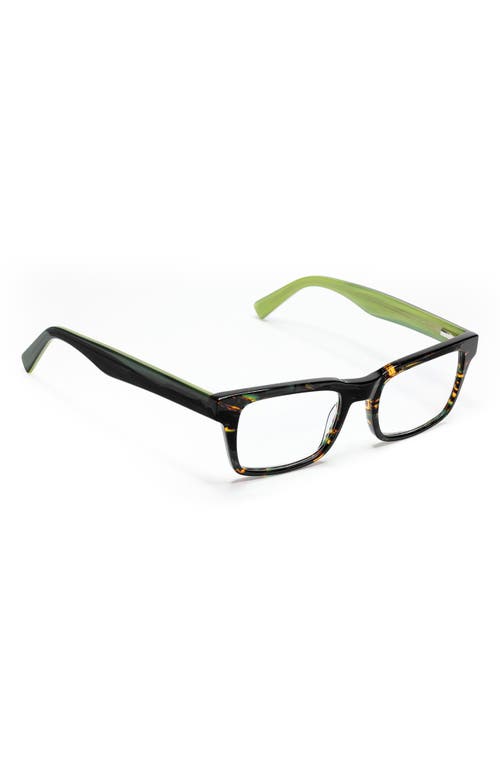 Eyebobs Fare N Square 50mm Square Reading Glasses In Green Tortoise