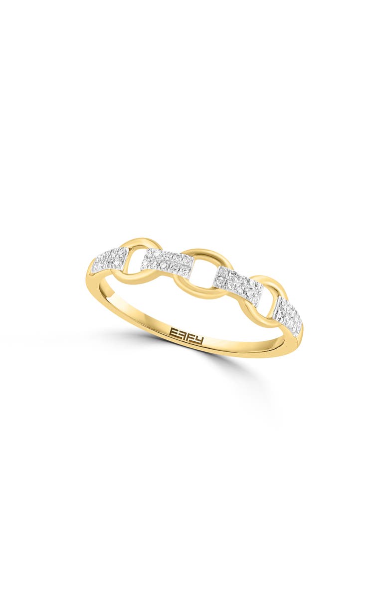 EFFY Diamond Chain Stacking Ring, Main, color, Gold
