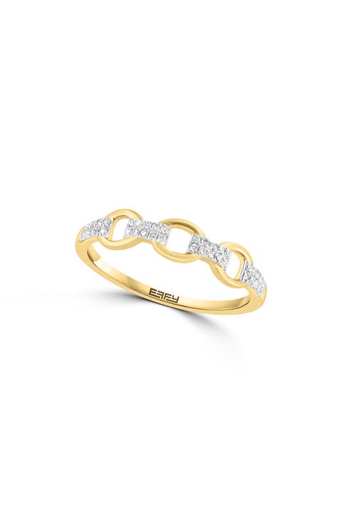 Diamond Chain Stacking Ring