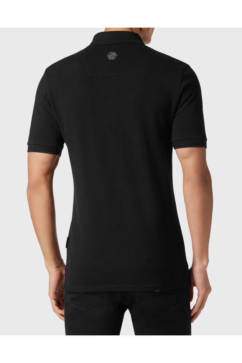 Polo Shirt Skull&Bones Men, Alternate, color, black