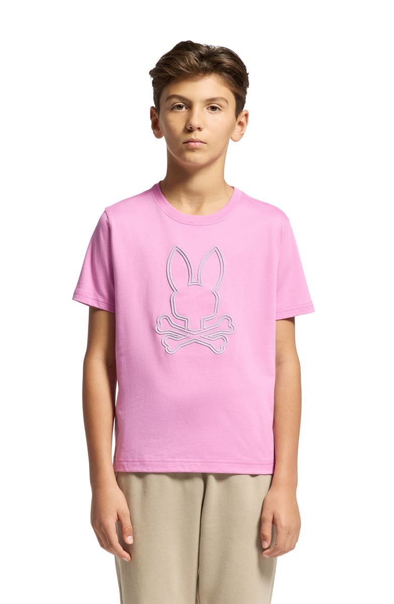 Psycho Bunny Kids' Durango Embroidered T-Shirt, Alternate, color, Opera Mauve