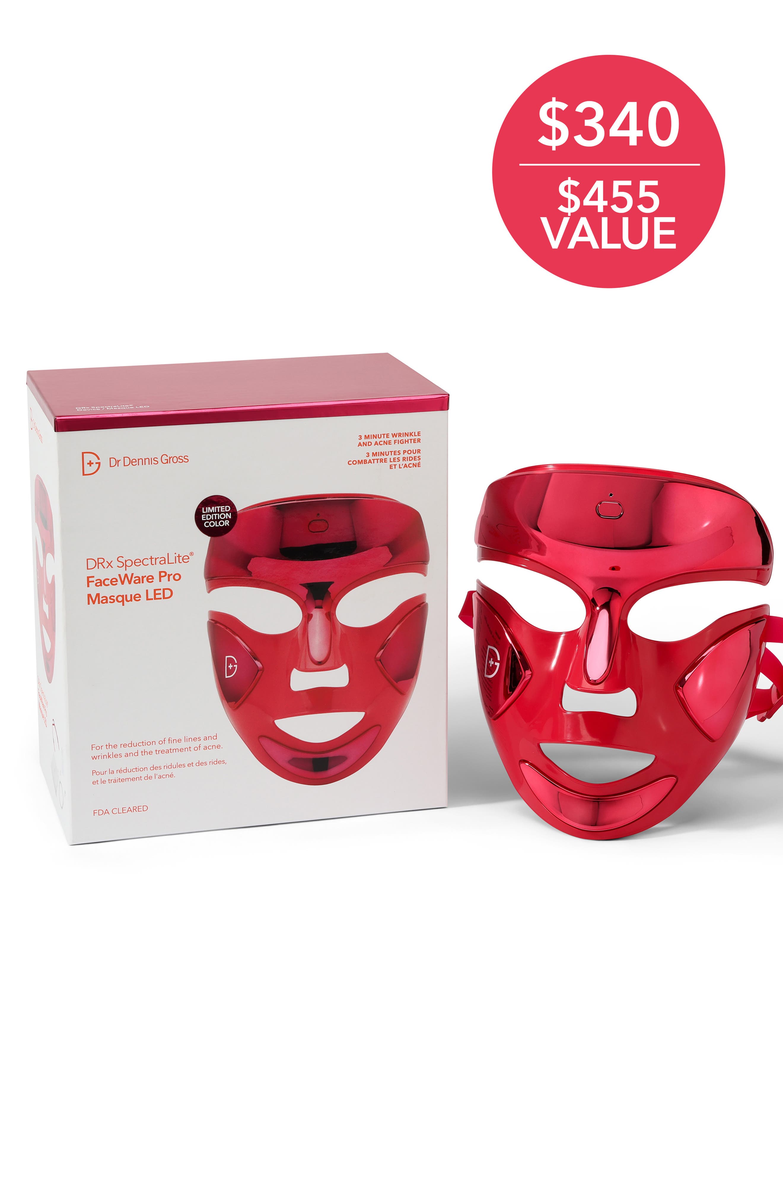 Dr. DennisGrossSpectraLiteLED フェイスマスク 本体 Dr. Dennis Gross Skincare DRx Spectralite FaceWare Pro $455 Value