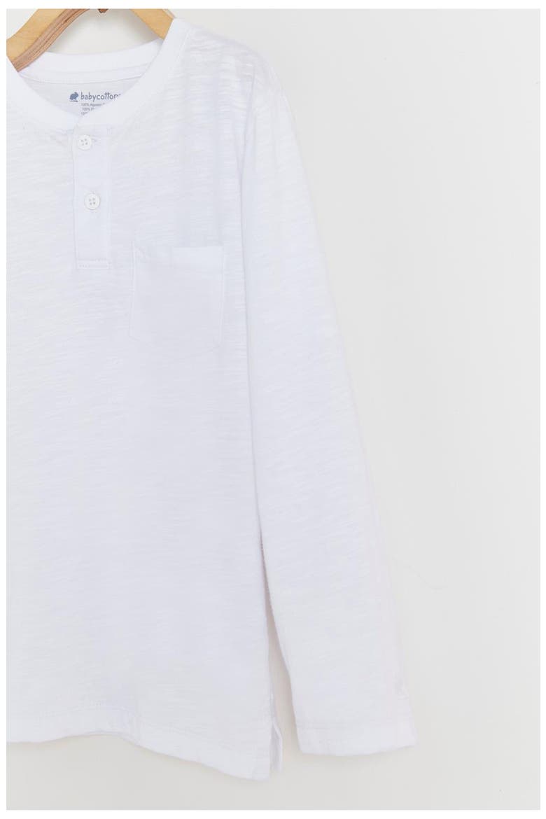 Pima Colors Mandarin Collar Top for Infant, Alternate, color, WHITE