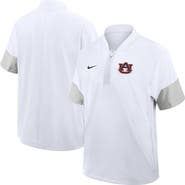 Nike Men's Nike White Auburn Tigers 2025 Sideline Coaches Lightweight Short Sleeve Jacket